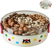 Fruit Platter Tray for Parties,Fruit Plate Party Platter Serving Tray - Double Layer Food Storage Organizer with Drainage, Coffee Table Accessories for Nut, Candy, Veggie
