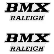 Raleigh - BMX Seat side BLACK decals - old school bmx