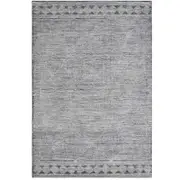 Handmade Designer Wool Rug-Maya 6261-Grey-110x160cm