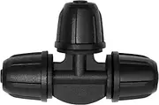 TTioDri 1/4" Drip Irrigation Fittings, 26 Pcs Lock Barbed Tee Connectors for 1/4 Inch Drip Irrigation Tubing Drip Line 3 Way T Parts with Lock Nut for Garden Lawn Drip Systems