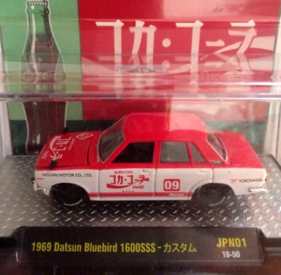 M2 Machines - Coca Cola 1969 Datsun Bluebird 1600SSS - White & Red