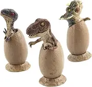 SUPVOX 3pcs Half Hatching Dinosaur Eggs Models Dinosaur Egg Ornament for Home Parties