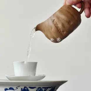 樸園 宜興紫砂大公道杯原礦老段泥六方太湖石茶具配件手工分茶器