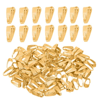 8.5x3.5mm Snap Bail Hook Pinch, 100Pcs Pendant Clasp Connectors, Light Gold