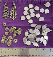 21 brass charms/39 silvertone connectors