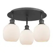 Innovations Lighting 516-3C-10-18 Belfast Flush Belfast 3 Light - White