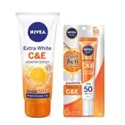 Nivea Extra White C & E Vitamin Lotion 320 ml + Nivea Sun Extra Protect S