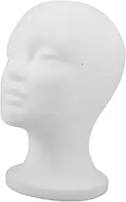 LOLIPPYY Foam Head Wig Display Rack Lightweight Mannequin Head for Wigs Hats Accessories for Retail Displays DIY Wig Making Photo Shoots Durable Easy to Transport