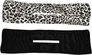 MUSISALY 2Pcs Wire Hairbands for Women Stylish Bun Maker Headbands Durable Hair Accessories for Daily Wear Sports and Special Occasions Leopard Print