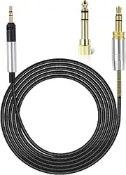 Sqrgreat Momentum 4 Replacement Audio Cable for Sennheiser Momentum Headphones with 6.35mm Adapter (2M / 6.6Ft)