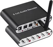 5.1 Channel Digital Audio Decoder, Digital Sound Converter, HDMI ARC, Digital Optical/Coaxial to 5.1 Channel Analog Audio and 2.1CH Stereo (FL FR SW)