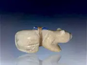 Native American Zuni Carved Alabaster Mountain Lion Fetish By Carlton Comosona