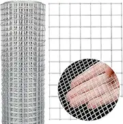 Hardware Cloth 4'' x 20' 1/2 in Galvanized Wire Mesh Roll (19 GA) Chicken Wire Fence Roll for Chicken Pen/coop Fences, Screen mesh, Rabbit/Snake Fences, Poultry enclosures, Handicraft Making, etc.