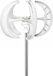 1500W Vertical Wind Turbine,Wind Turbine Generator 5 Blades Horizontal Windmill Energy Wind Turbine with Charge Controller,12V 24V 48V