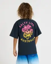 [Salty Life] Salty Life Toddlers' Tentacles T-Shirt in Navy Size 2 2 Navy