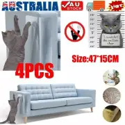 4PCS Pet Couch Protector Clear Cat Scratch Guard Shield Furniture Sofa Walls AU