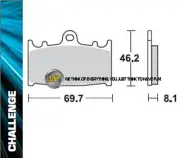 FOR SUZUKI RG GAMMA 200 1991 91 FRONT SINTERED BRAKE PADS BRAKING METAL