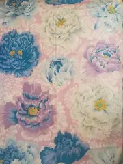 PHILIP JACOBS BROCADE PEONY on Pink PJ62 IN HOT COTTON ROWAN FABRIC 40"+ x 43"