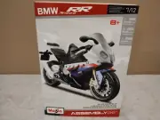 Maisto 1:12 Assembly Line BMW S1000 RR White Black Motorcycle Bike Model Kit