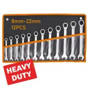 12Pcs 8MM-22MM Ratchet Spanner Set Metric ND-0326 +Rolling Bag Hand Tool Kit Set