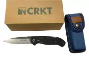 New CRKT 7255Z Lake 111 Folding Knife With Blue Denim Sheath, Box And Manual