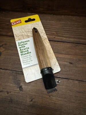 GLAD•Julienne Peeler with Acacia Handle