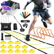 Agility Ladder,Football Training Equipment Set,4 Agility Hurdles, 20 Feet 12 Run