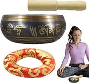 Meditation Bowl,Sound Healing Cup Copper Hand Percussion Instruments | Aesthetic Sound Bath Instruments Hand-Tuned Bowl for Bedroom Living Room Yoga Studio