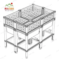 在飛比找momo購物網優惠-【田園樂】育材單層四連通架高雨水回收箱90*60*71cm(