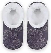 [Caihoyu] Kids Girls Boys Closed Back House Slippers Coral Fleece Anti-Slip Rubber Sole Warm Home Slippers Indoor Outdoor Winter Bedroom