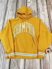 Champion Men SZ Small Reverse Weave Yellow color Hoodie NWT (C2)