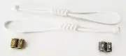 Paracord Lanyard/Keychain 550 (White) Nordic Runes - 3 Variations (2 Pack)