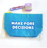 BENEFIT make pore decisions cosmetics toiletry bag fluff up brow wax clay mask