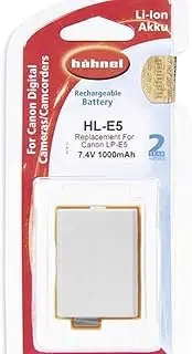 Hahnel HL-E5 Li-ion 7.4V 1000mA Battery Canon Type Replacement for Canon LP-E5 Compatible with EOS 1000D 450D 500D Rebel T1i XS XSi SLR
