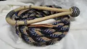Mane Horse Hair MECATE 22 feet, 5/8" dia, & Matching BOSAL 16 plait, 5/8" w/BLUE