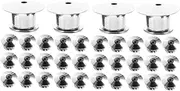 [TEHAUX] Flat Buckle Pin Backing for Brooch Locking Pin Badge Backs Locking Lapel Pin Backs Tie Tack Pin Locking Back Daily Use Pin Clutch Snap Pads Convenient Pin Keeper Copper