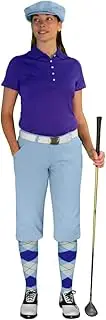[Golf Knickers] Ladies Select A Style Golf Knicker Outfit - Matching Golf Cap - Light Blue