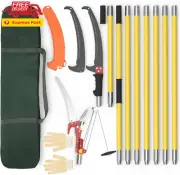 Manual Pole Saw for Tree Trimming, 8M Extendable Tree Scissors Trimmers for Long