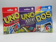 Mattel Uno Party Pack 3 Card Games CLASSIC UNO, UNO FLIP & DOS New