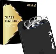 Yskbilm (3 Pack) Camera Lens Protector for iPhone 16e, Anti Scratch, Bubble Free,Tempered Glass Screen Protecto