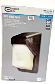Commercial Electric 200W Equivalent Integrated LED Bronze Outdoor Wall Pack