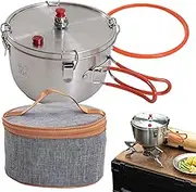Lesunbak Outdoor Pressure Pot | Meats Pot Stainless Steel Stove Pressure Cooker | Multi-Function Stove Cooking Pot Outdoor Cookware for Induction Cooker