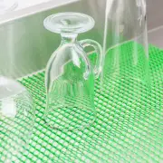 GREEN BAR/SHELF PLASTIC LINER FOR BAR GLASSES/HOME SHELF (ONE ROLL OF FIVE FEET)
