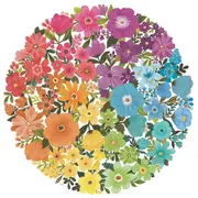 500pc Ravensburger Flowers Circle Themed Family Jigsaw Puzzle Pieces Set