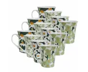 12PK Lavida Ceramic Drinking Beverage Tea/Coffee Mugs Matisse 10.5x9cm Assorted