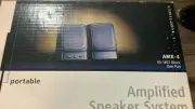 Optimus Amplified Speaker System AMX-4 Portable 40-1407 Black 1 Pair NOS NIB