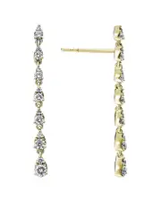 14K Diamond Dangle Studs .56 ct.