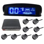 8 Parking Black Sensors LCD Car Backup Reverse Rear Radar System Alert Alarm Kit (for: Morris)