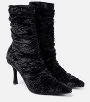 [Jimmy Choo] Jimmy Choo Lotta 85 velvet ankle boots AU 5 black