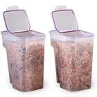 Airtight 2-Pack (22.8 Cup) Cereal Dispenser Storage Containers, Flip-Top Lid ...